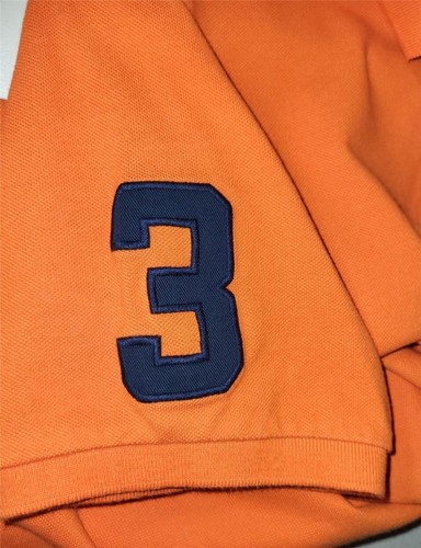 POLO Ralph Lauren XL Naranja Malla Big Pony Manga Corta #3 Ajuste Personalizado - Imagen 3 de 4