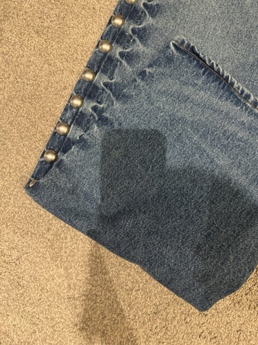H&M Denim Viral Studded Jeans New Trending Size 12 - Picture 2 of 5