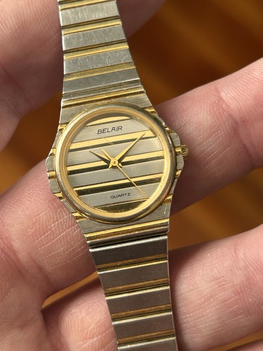 💙 RUNS GREAT! Beautiful Neo Vintage 1980s BELAIR ‘Polo’ Two Toned Quartz Watch - Picture 1 of 6