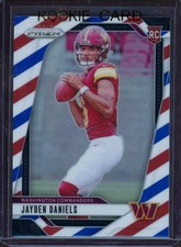 JAYDEN DANIELS ~ 2024 Panini Prizm Football Red White and Blue Rookie RC #347