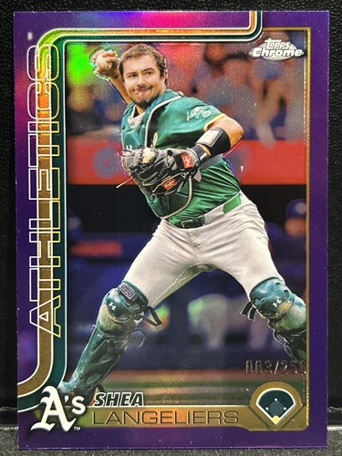 2025 Topps Chrome Shea Langeliers Purple Refractor #63/250 - Athletics