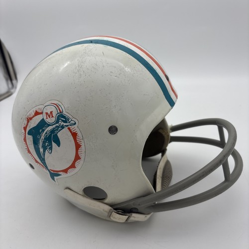 Vintage 1960's Miami Dolphins "Rawlings Air-Flo HNFL Football Helmet" Large - Picture 8 of 8