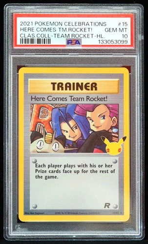 2021 Here Comes Team Rocket! #15/82 Celebrations PSA 10 Pokemon Card