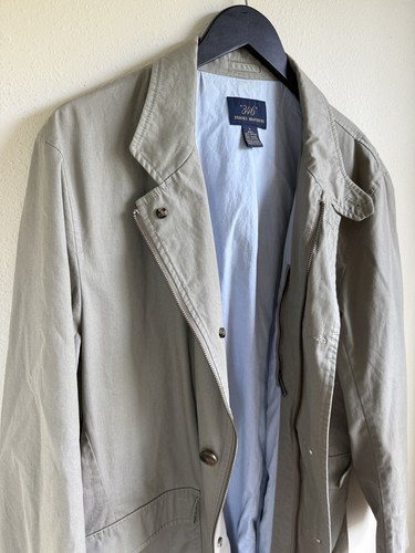 Chaqueta Brooks Brothers 346 Para Hombre Grande Tostada Cremallera Completa Ligera Informal Algodón - Imagen 3 de 20
