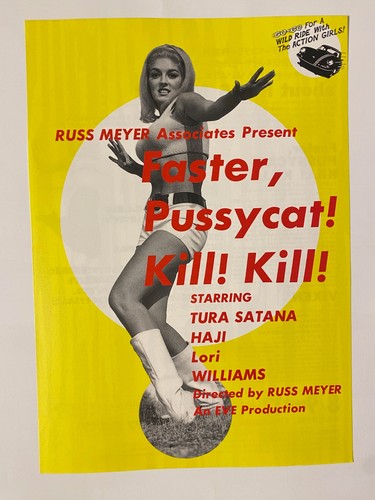 Faster Pussycat Kill Kill Japanese Chirashi Movie Flyer bad girl exploitation - Picture 1 of 2
