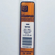 Plastruct 90744 Styrene Rectangle Strip 0.040"x 0.080" x10" (10)