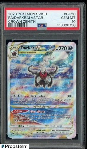 2023 Pokemon SWSH Crown Zenith #GG50 FA/Darkrai VSTAR PSA 10 GEM MT