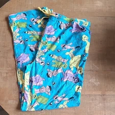 Unisex Blue and Yellow Pajamas SESAME Street Pants XL