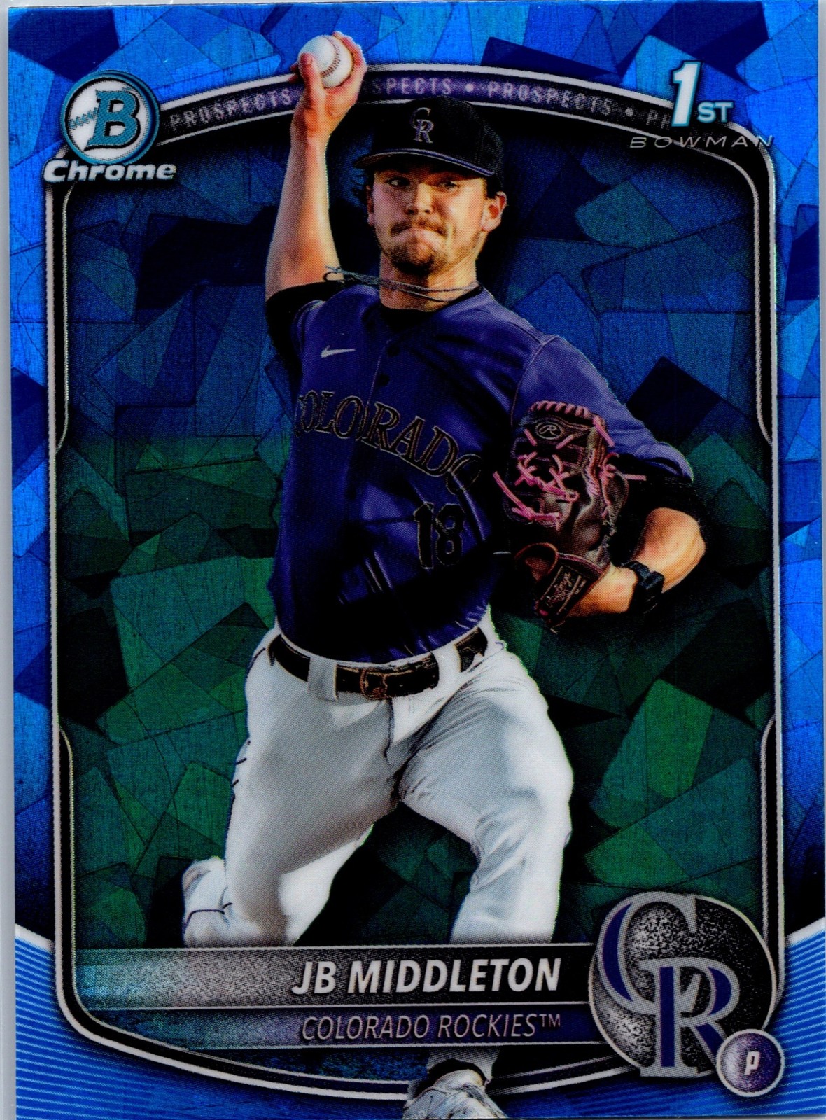 2025 Bowman Draft Sapphire JB Middleton #BDC-78 Chrome 1st Prospect Rockies