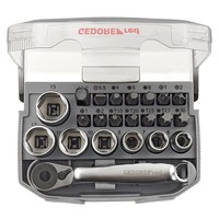 "Gedore Red R49005023 1/4\" Bit-Knarren-Satz 23-Tlg. Sw6-13Mm +Bits Magnetisch"