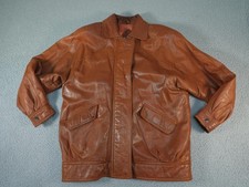 Vintage Leather Bomber Jacket Mens Medium Brown Aviator Flight Aviation Flyer