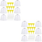 12 PCs Gartenanlagen Schutz klarer Kuppelabdeckung mit 18 gemahlenen Nägeln und