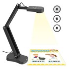 Foldable 8MP Document Camera with LED Light - Ideal for Classroom Activities