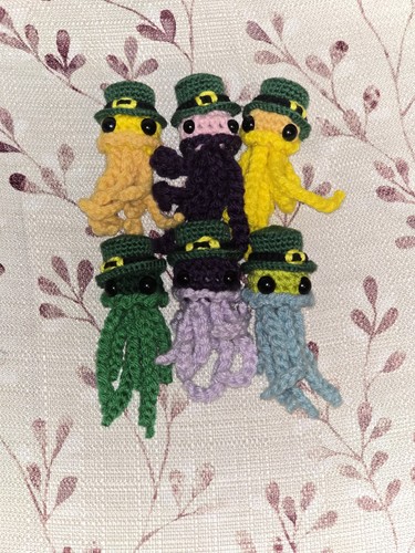 1 cappello verde medusa all'uncinetto giorno di San Patrizio medusa medusa San Patrizio - Foto 2 di 15