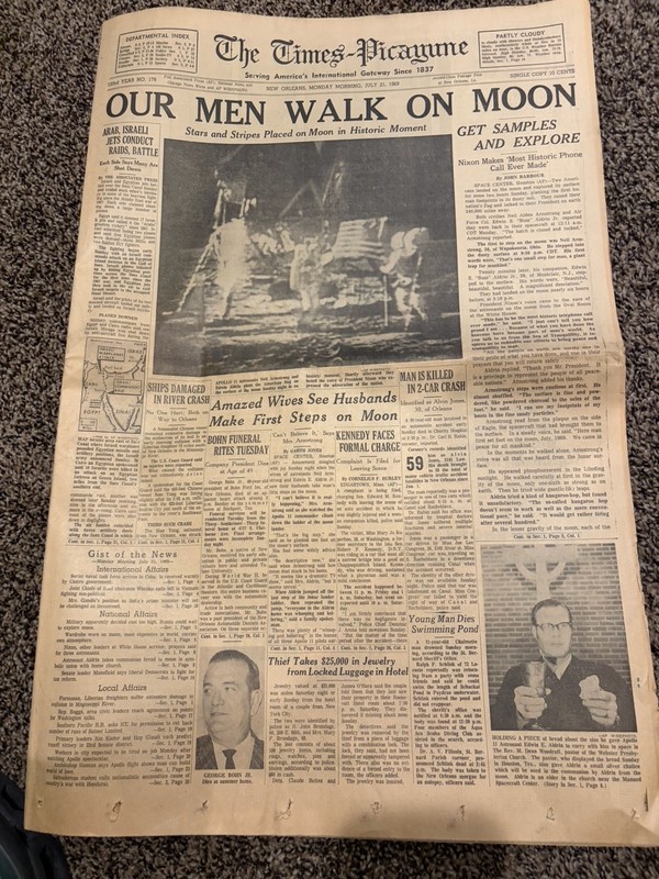 Times Picayune July 21 1969 Moon Landing