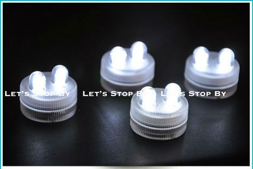 10 SUPER Bright Dual LED Floral Tea Light Submersible Floralyte Party Wedding - Picture 3 of 12