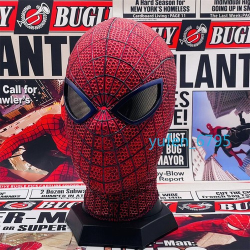 Amazing Spiderman Helmet Cosplay Spider-man Faceshell 3D Mask Halloween Prop - Picture 2 of 21