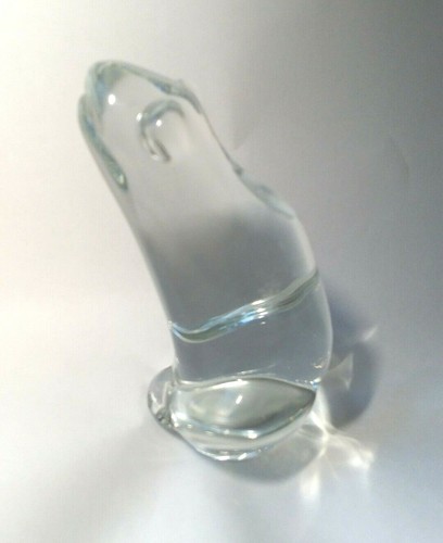 FM RONNEBY signierter KUNSTGLAS FROSCH BRIEFBESCHWERER Schweden NUMMERIERT klar Kristall - Bild 2 von 8