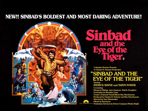SINBAD AND THE EYE OF THE TIGER 1977 UK Quad Poster Druck 30x40" Patrick Wayne