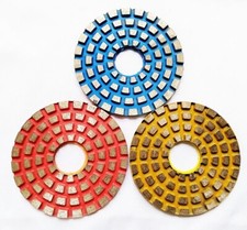 4 inch Concrete FIoor Grinding Disc Sintered MetaI Bond PoIishing Pad Dry Wet