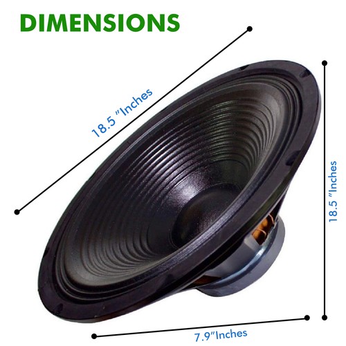 Subwoofers/woofers/altavoces TPro de 18 pulgadas RAW, PA DJ reemplazo de audio profesional sub - Imagen 2 de 7