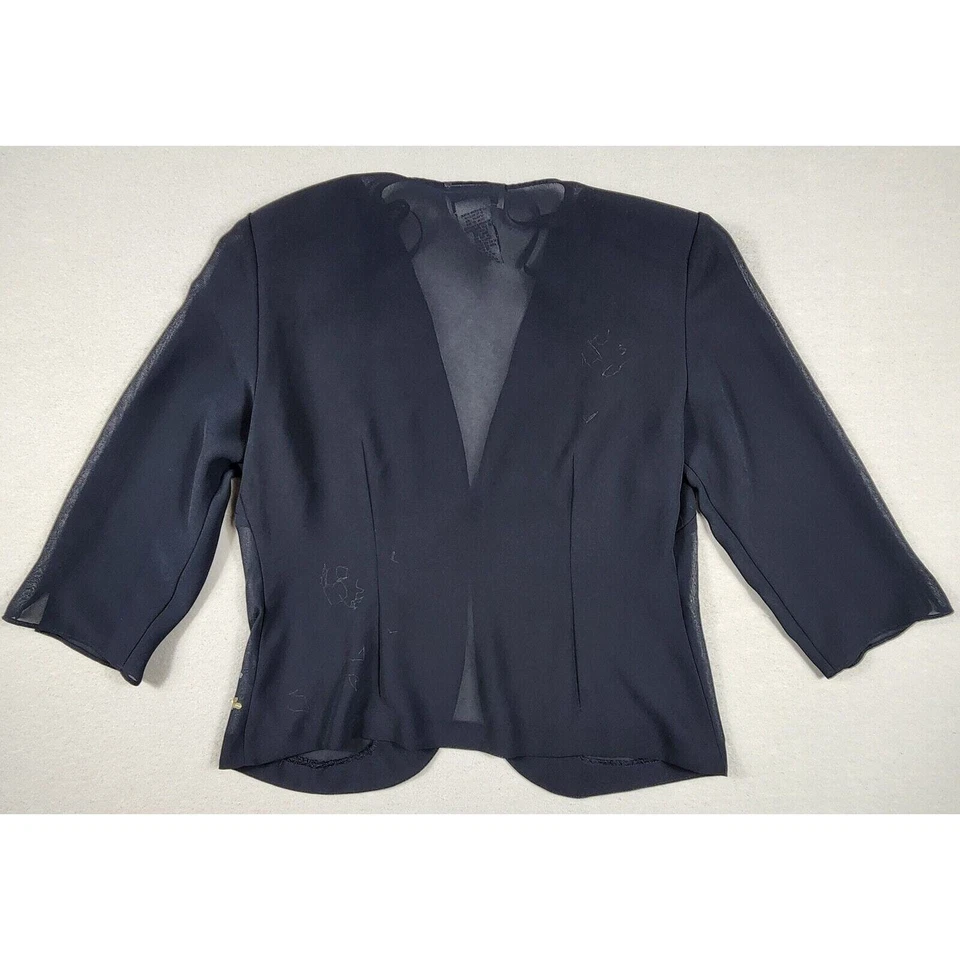 Sleeveless Midi Dress With Matching Jacket Lightweight Lined Womens Size 10P - Image 4 of 4