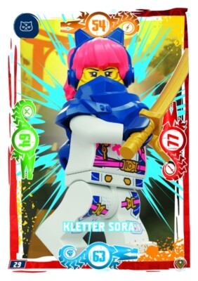 LEGO Ninjago Serie 9 NEXT LEVEL Card 29 Kletter Sory Helden Karte