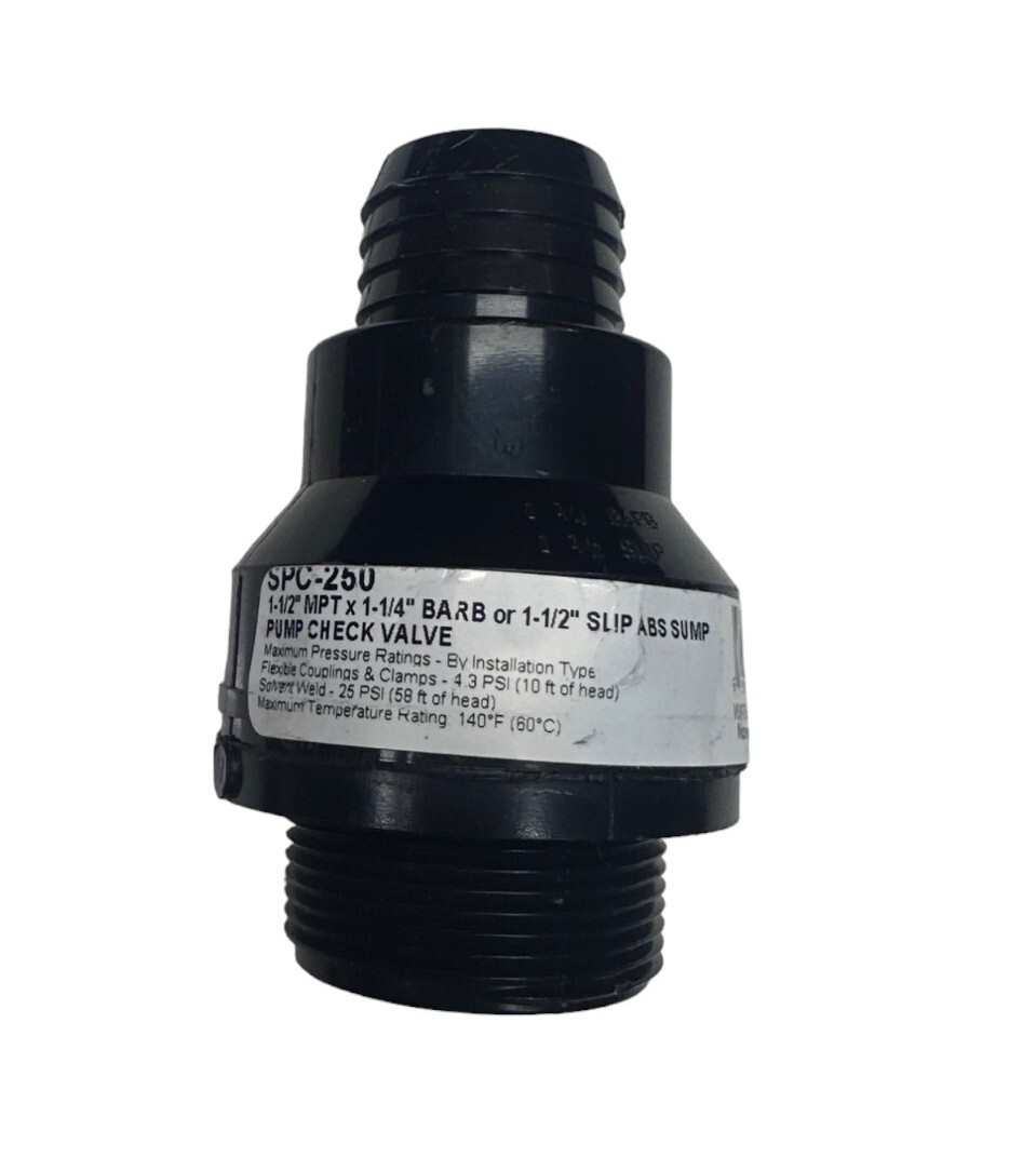 SPC250 SLIP ABS Sump Pump Check Valve **SALE** eBay