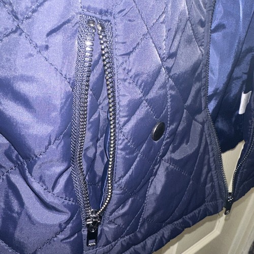 Allegra K Women's S Zip Up Front Vest Quilted Navy Size XS - Picture 11 of 11