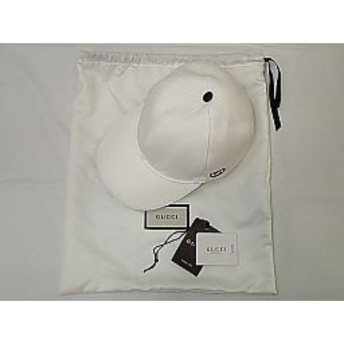 Gucci 387554 Baseball Cap Interlocking G Webline White M Gucci 387554 Baseball Cap Interlocking G Webline White M