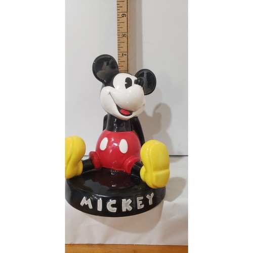 Vintage Mickey Mouse Sparschwein. Keramik; sitzend; Walt Disney.  GUC - Bild 9 von 10