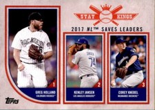 Holland/Jansen/Knebel 2018 Topps Big League Stat Kings Card #325