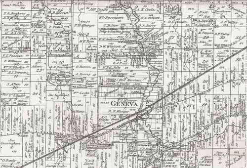 Geneva Geneva-on-the-Lake, Ohio 1875 Map with Homeowners Names Shown - Picture 2 of 2