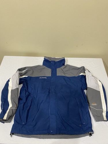 Columbia Omni Interchange Core Jacket Blue Full Zip Waterproof Mens XL F3 SM7342 - Picture 2 of 16