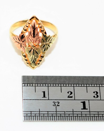 Black Hills Goldring 10K massiv Gold Damenring Böhmischer Ring Naturschmuck - Bild 10 von 12