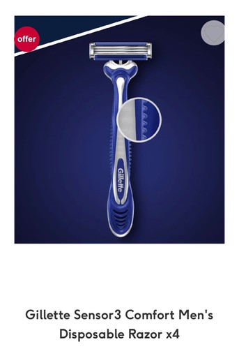 Gillette Sensor 3 Disposable Razor 4 Pack & 8 Pack Free Posting Same Day - Picture 14 of 18