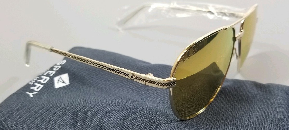 SPERRY BILLINGSGATE POLARIZED 58 13 135 gold full rim aviator metal frame.UNISEX Sperry Billingsgate Polarized Men main image 3