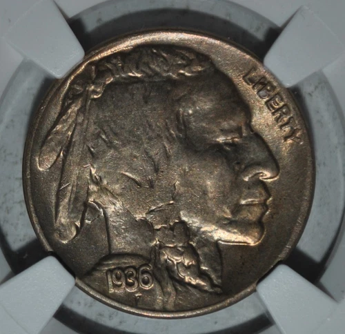 1936-D Buffalo Nickel 5C NGC MS64 Toning