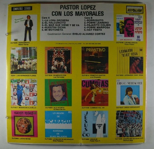 PASTOR LOPEZ CON LOS MAYORALES LP En Mexico CUMBIA ORIGINAL no barcode SEALED - Picture 2 of 2