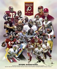 Washington Redskins HOG HEAVEN 3 Super Bowls 20 Legends Premium 20x24 Art POSTER