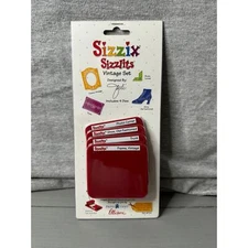 Vintage Frame Photo Corner Trunk & Shoe Sizzix Sizzlits Die Set 38-9704 NEW!