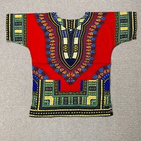 African Dashiki Shirt Mens Medium Ethnic Africa Tribal Art Hippie Festival