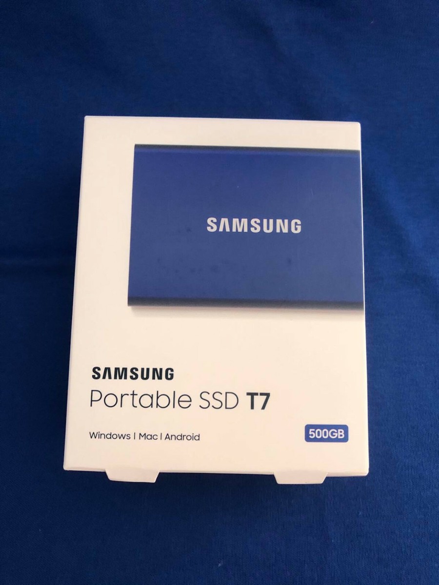 SAMSUNG T7 500GB PORTABLE EXTERNAL SSD INDIGO BLUE (MU-PC500H/WW