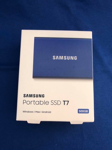 SSD EXTERNO PORTÁTIL SAMSUNG T7 500GB - AZUL ÍNDIGO (MU-PC500H/WW) - Imagen 1 de 4