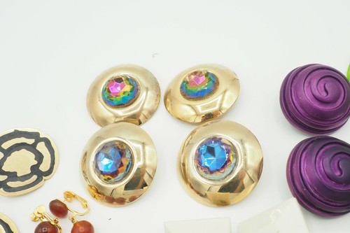 Retro Vintage 22 pieces lot pile mix style fashion retro earrings grab bag - Picture 4 of 6