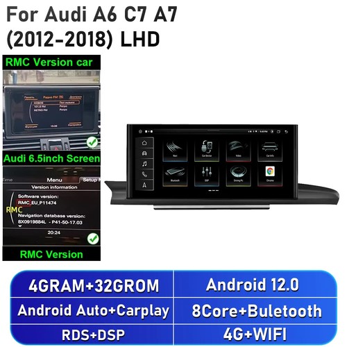 For Audi A6 C7 A7 2012-2018 Android Auto Multimedia GPS Car Radio CarPlay Stereo - Picture 23 of 33