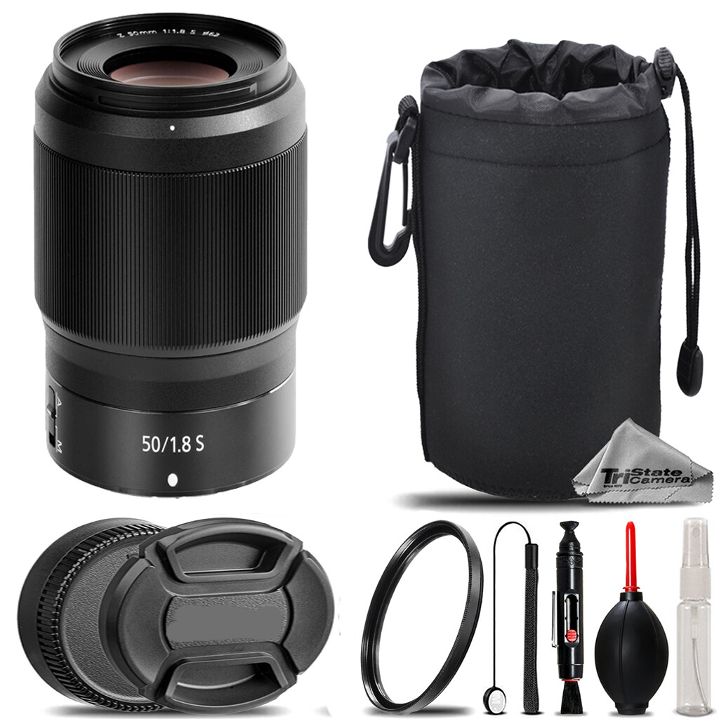 Nikon NIKKOR Z 50mm f/1.8 S Lens+UV Filter+ Hood +Lens Pouch-Kit