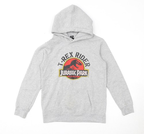 SOL'S Jungen Hoodie grau Baumwollmischung Größe 12 Jahre - Jurassic Park