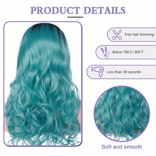 Long Wavy Hair Wig Synthetic Hair Wig as Human for Women Wigs Cosplay Party Wigs - Picture 9 of 116