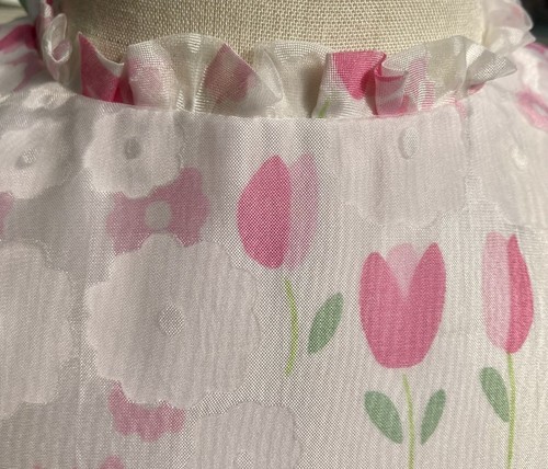 Enchanting! Girls Pink Spring Tulip Pattern Organza Dress Size 4T - Picture 6 of 10